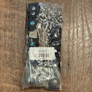 Ripndip Black Leash with Silver and Blue Accents